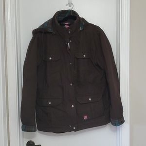 Berne washed barn coat- quilted flannel lined